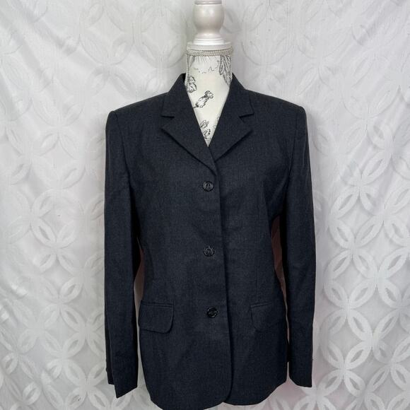 Brooks Brothers Wool Knit Charcoal Blazer Size 10 NWT - Picture 6 of 11